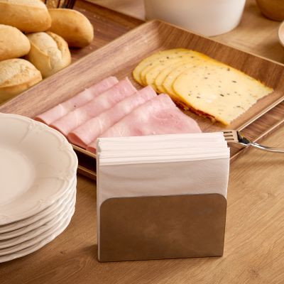 Napkin holder 12,5x3,5xH10cm antique silver Serve