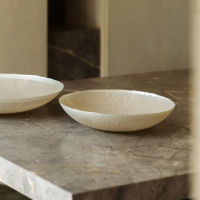 Sierschaal 33xH6cm glas pearl Cosmo