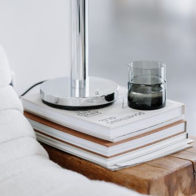 Glas 31,5cl grijs Mono - set/2