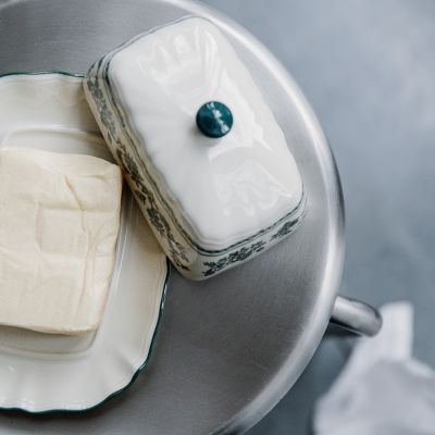 Boterpot 20x14,5xH8,5cm green Cyril