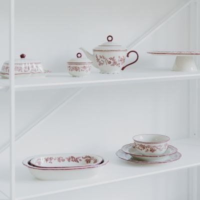 Serveerschaal 26,5x17,5xH4,5cm ovaal burgundy Cyril