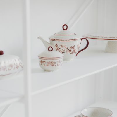 Sugar pot 20,5cl with lid burgundy Cyril