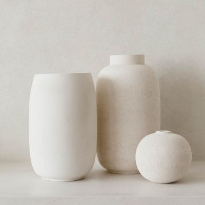 Vase 24xH42cm white Bullet