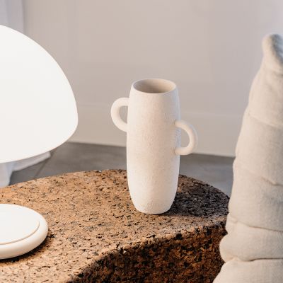 Vase 11xH30cm white Bullet