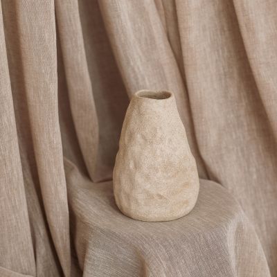 Vase 14,5xH22cm beige Cave