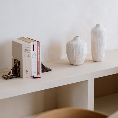 Vaas 15xH36,5cm beige Avo