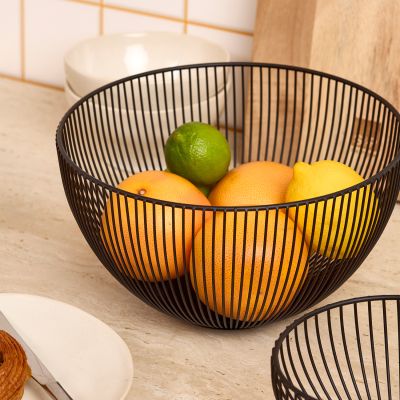 Panier métallique 25,5xH14,5cm noir Scala