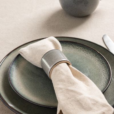 Napkin ring 5cm green/blue Meridian - Set of 4