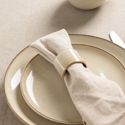 Napkin ring 5cm ivory Meridian - Set of 4