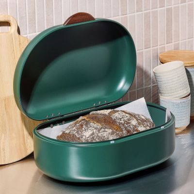 Broodtrommel 40x29xH19,5cm groen Crust