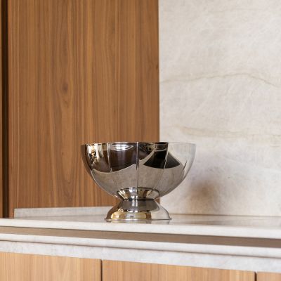 Champagne cooler tub 42,5xH19cm double wall silver Bar