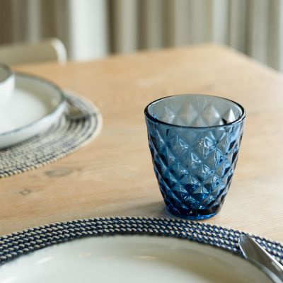 Verre 22cl bleu foncé Prisma - Lot de 4