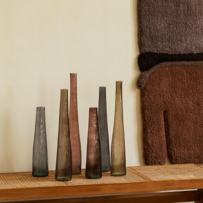 Vaas 9xH59cm bordeaux Twig