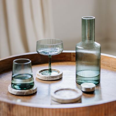 Champagneglas 23cl coupe donkergroen Ray - set/4