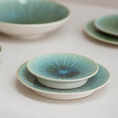 Plate 18xH3,5cm turquoise Eclipse