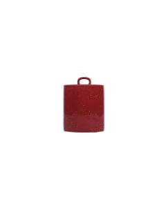 Canister 11xH14,5cm with lid burgundy Fika