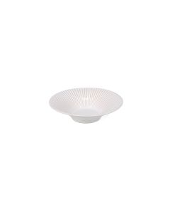 Diep bord 20,5/8,5xH5cm gestreept white Brass