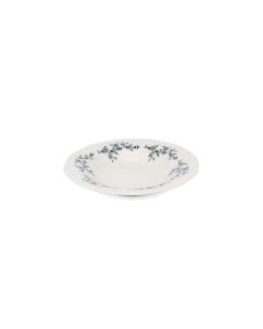 Deep plate 23,5/14xH4cm black flower Retro