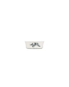 Bowl 13xH5cm black flower Retro