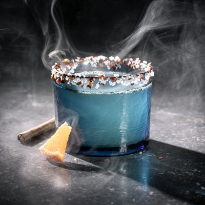 Glas 21cl dark blue Zora - Set van 4