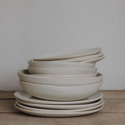 Bowl 24,5xH6cm sand Saudade - Set of 2