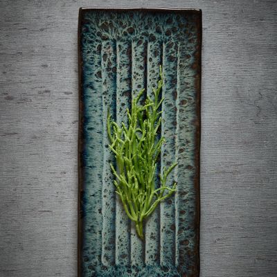 Plat &agrave; servir 36x15xH2cm seaweed Umi