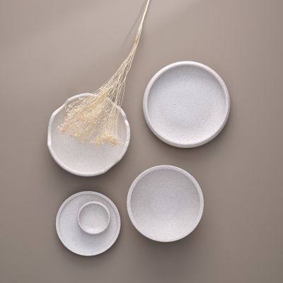Assiette plate 25cm chalk white Calca