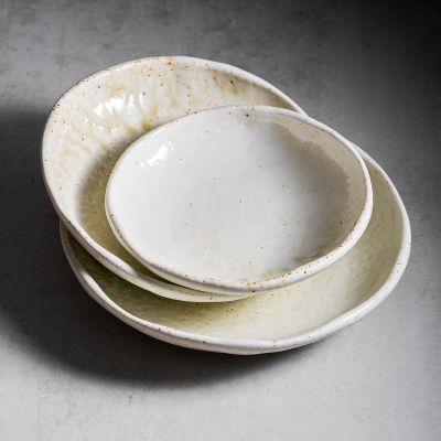 Schüssel 25,5xH5cm beige Vita