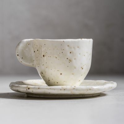 Mokkauntertasse 12,5cm beige Vita