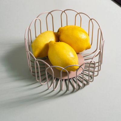 Panier m&eacute;tallique 19xH10cm gris Flores