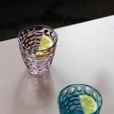 Glas 22cl pink Bubble - 4er-Set