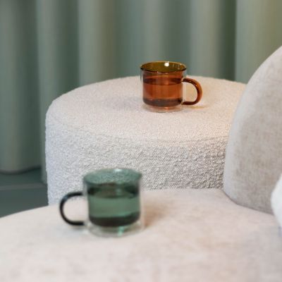 Beker 27cl dubbelwandig groen Liv - Set van 2