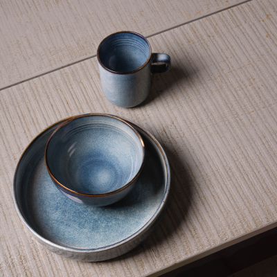 Schüssel 14,5xH7cm blau Duna