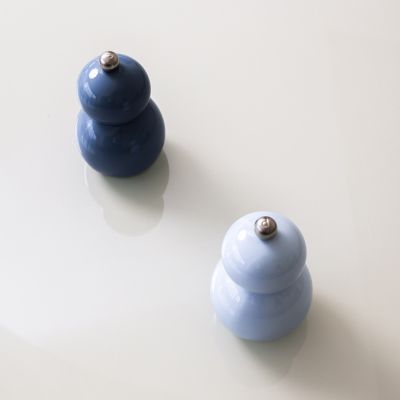 Moulin à poivre ou/sel H12cm bleu Betty - Lot de 2