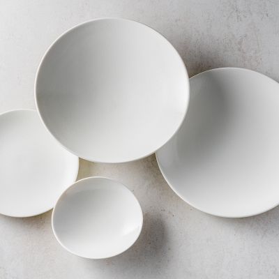Assiette plate 21cm white Contour