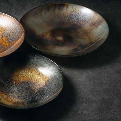 Dekorschale 50xH7cm schwarz Cosmo