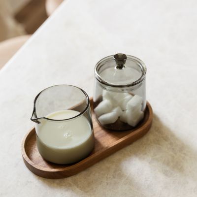 Milk jug and sugar pot 23cl grey Luma