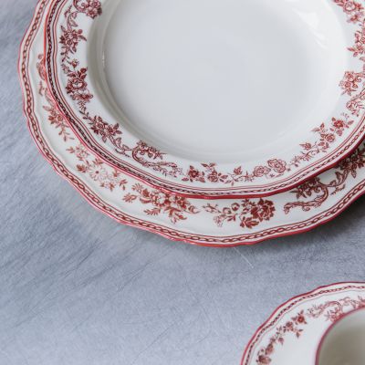 Assiette plate 27cm burgundy Cyril