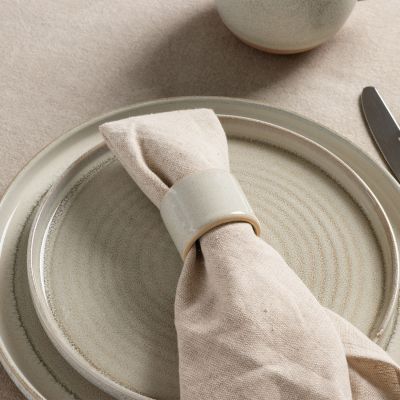 Napkin ring 5cm beige Cameo - Set of 4