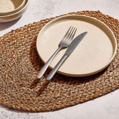 Placemat 45x30cm ovaal maisblad donkerbruin TableTop