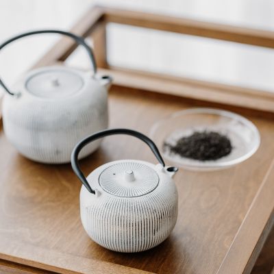 Teapot 35cl lines white Sencha