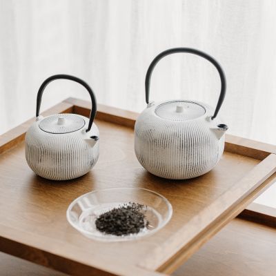 Teapot 70cl lines white Sencha