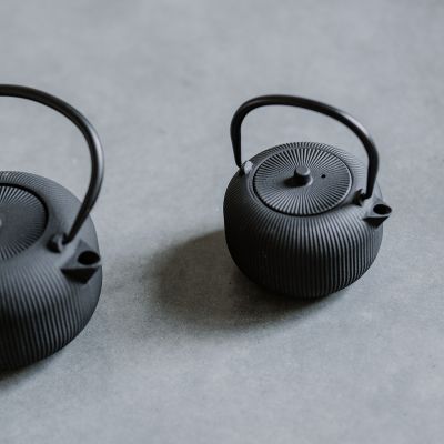 Teapot 70cl lines black Sencha