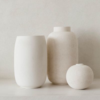 Vase 23xH20cm blanc Bullet