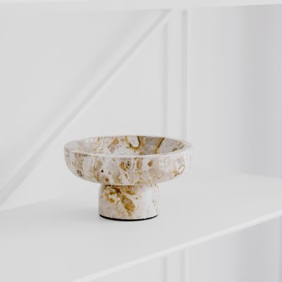 Dekorschale 20xH12cm Marmor beige Opus