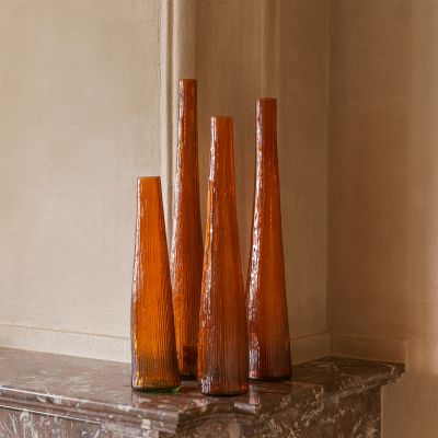 Vase 9xH40cm orange Twig