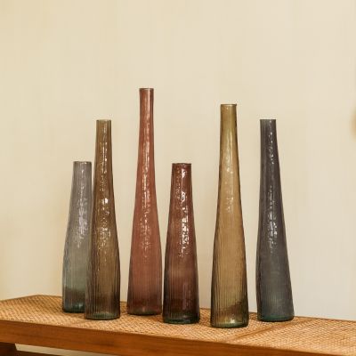 Vase 9xH40cm blue Twig
