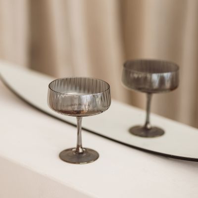 Champagnerglas 23cl coupe smoked Ray - 4er-Set