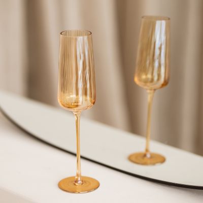 Champagnerglas 24cl amber Ray - 4er-Set