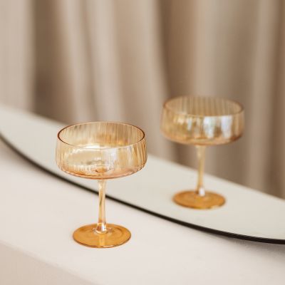 Champagnerglas 23cl coupe amber Ray - 4er-Set